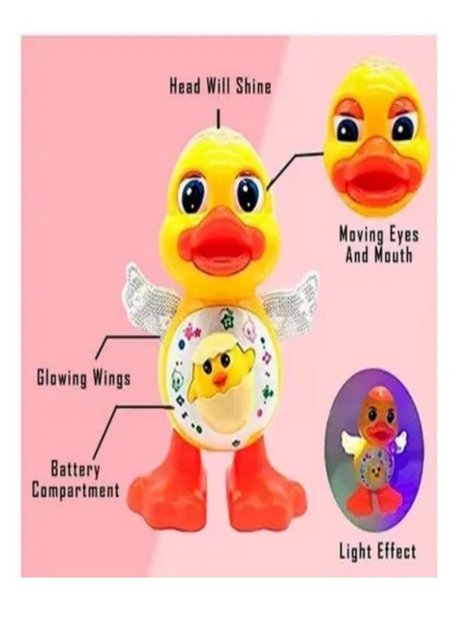 Manos Duck Toy fuiger with Light and Movable Toy for Kids Pack of 1 - Image 3